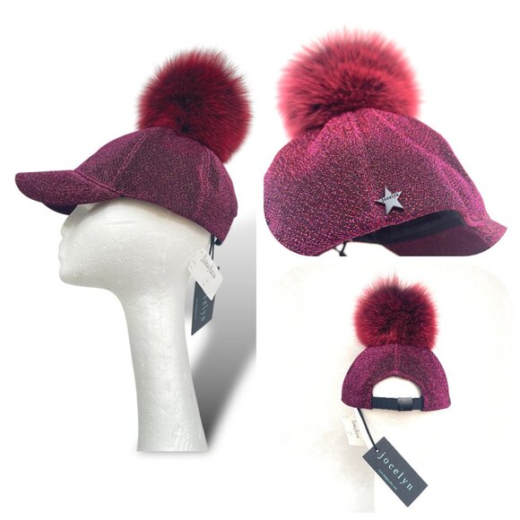 NWT Jocelyn Red Fox Bon Bon Lurex Hat/Baseball Hat Jach -25 hat $150 main image 5